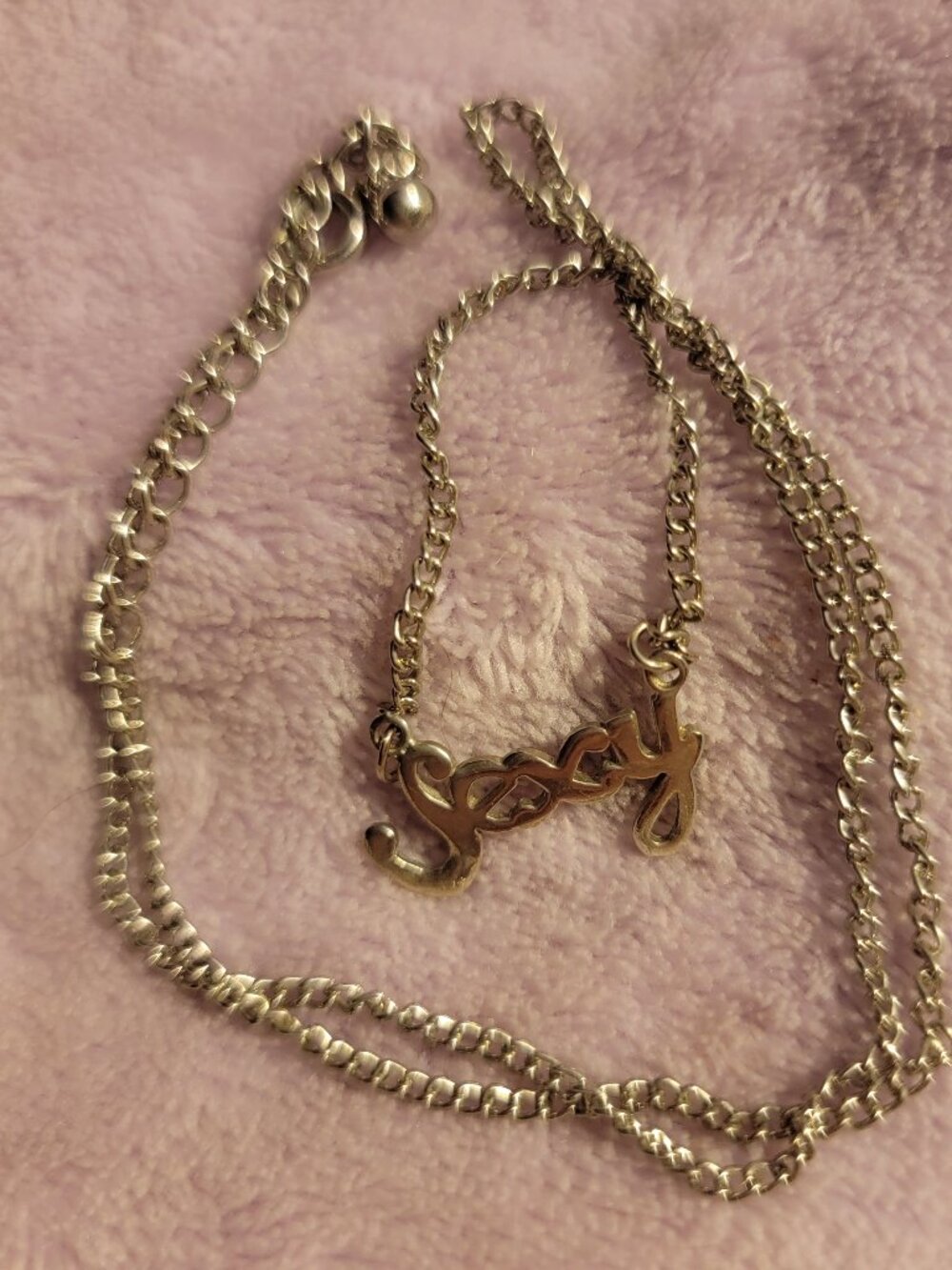 Throwback 1990's vintage Sterling Silver "Sexy" Necklace Chain